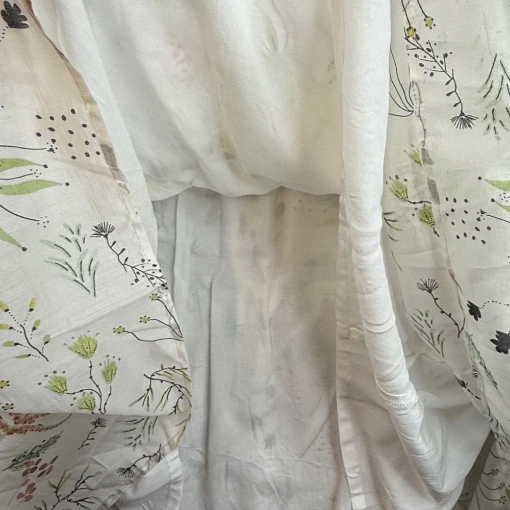 Soaked in Luxury Tunic Dress‎ L Floral Puff Sleeve ethereal cottagecore coastal